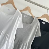 Square Neck Pleated Dress
