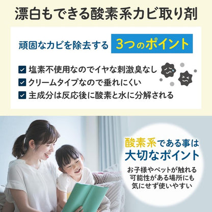 Mold Removal Cream R Oxygen-based Mildew Removal Cream 100g — Chlorine-free, non-irritating, Made in Japan