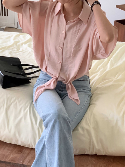 綁結寬鬆襯衫 | Knot Loose Shirt
