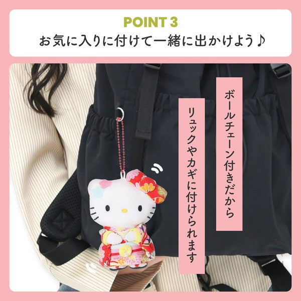 Sanrio Japanese Style Chirimen Mascot Charm 12cm 5 Designs Available 2025 New Product