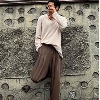 華夫格U領長袖