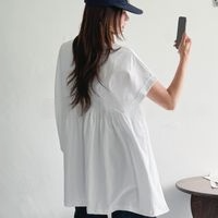 Square Neck Pleated Dress