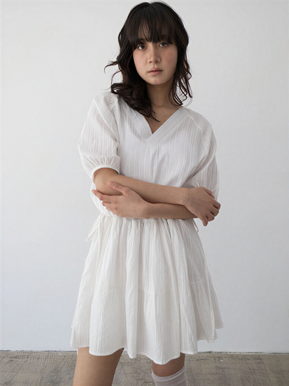 Koli V-Neck Tie Dress