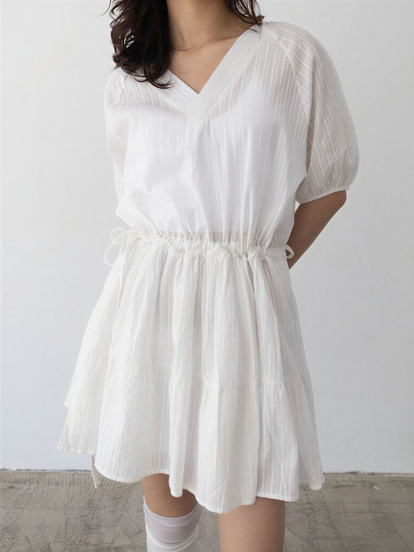 Koli V-Neck Tie Dress
