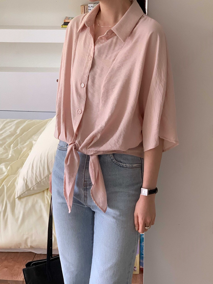 綁結寬鬆襯衫 | Knot Loose Shirt