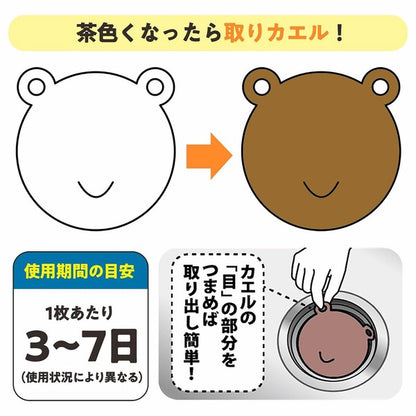 Grease Removal Frog Drain Oil-Absorbing Pads 20 pcs — Oil-absorbing and deodorizing, customizable, made in Japan
