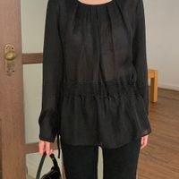Pleated Tunnel Blouse