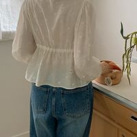 Maid Lace Tie Blouse